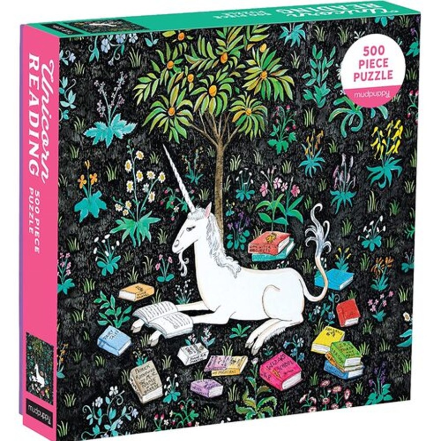 Shop For Toys Mudpuppy 500-999 Pieces | Mudpuppy - Unicorn Reading Puzzle 500Pc